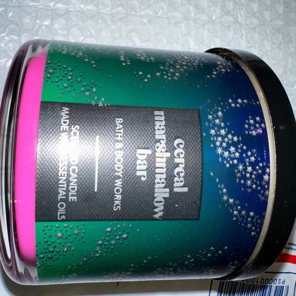 Bath and body works cereal marshmallow bar 3‎ wick candle - Picture 1 of 6